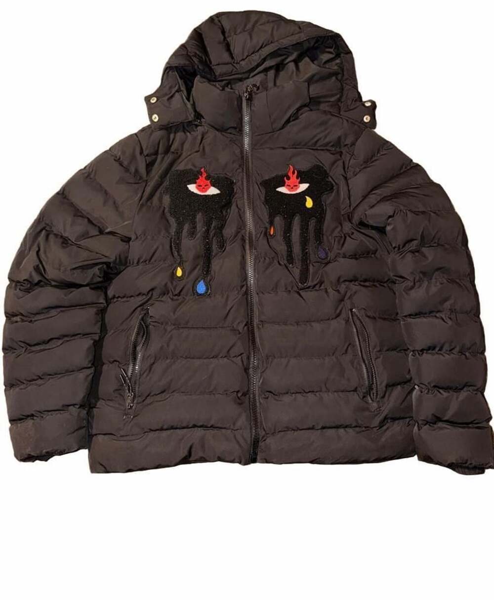 Roku Studio Burning Eyes Puffer Jacket Black XL
